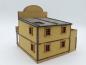 Preview: Westernhaus, zweigeschossig, Flachdach - 1:56/28mm