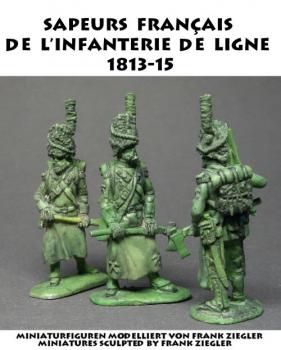 Französische Sappeure der Infanterie und Jungen Garde 1812-1815 in Bardin Uniform