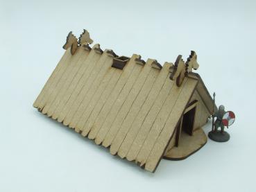 Whole roof house, long, 28mm/1:56 - Lasercut