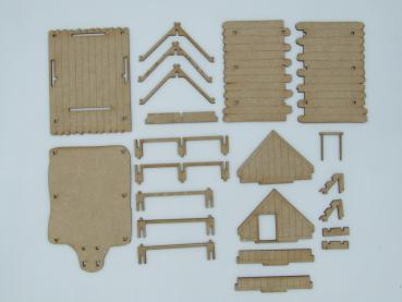 Storage hut, 28mm/1:56 - Lasercut