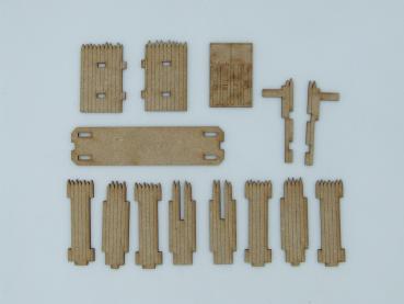 Palisadenwall Tor, 28mm/1:56 - Lasercut
