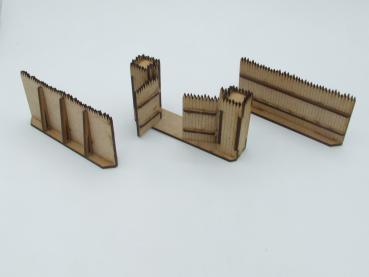 Palisade wall gate 28mm/1:56 - Lasercut