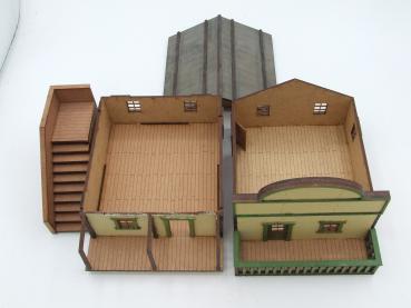 Preview: Westernhaus, zweigeschossig, Satteldach - 1:56/28mm