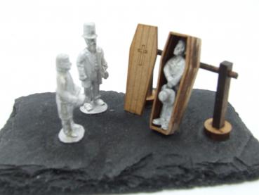Old west figures - Undertker + Coffin 1:56/28mm