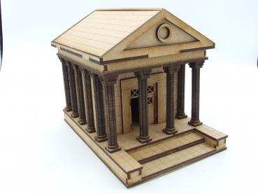 Römischer Tempel, 28mm/1:56 - Lasercut