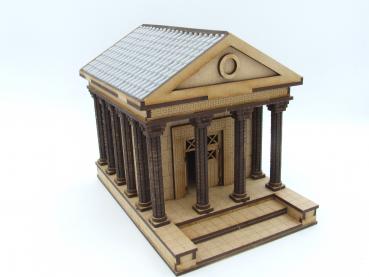 Römischer Tempel, Premiumbaustaz, 28mm/1:56 - Lasercut