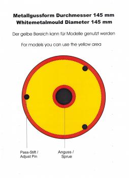 Schleudergussform Durchmesser 150mm - für Zinnguss