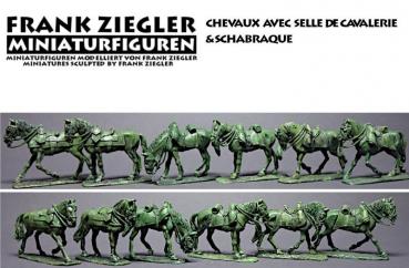 Französische Kavalleriepferde - 1:72/20mm