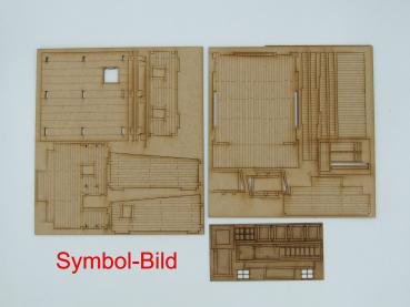 Old west house, two storey, saddleback roof - 1:56/28mm