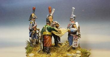 General Lasalle and three staff officers around 1808