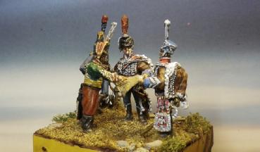 General Lasalle and three staff officers around 1808