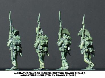 Französische Grenadiere in Kleber Uniform maschierend