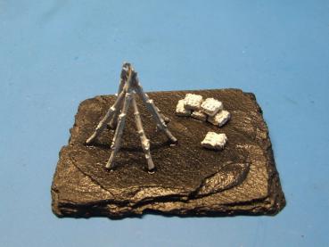 Musket pyramide and knappsacks