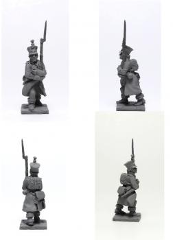 French infantry in greatcoat advancing and marching