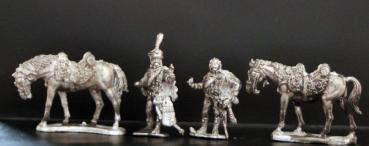 Dismounted French hussars