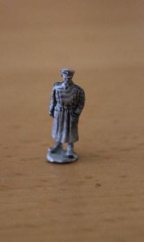 German officer in greatcoat