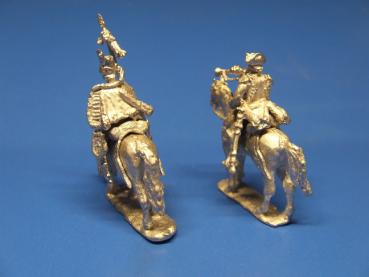 Französische Husaren, Trompeter und Standartenträger, stehend