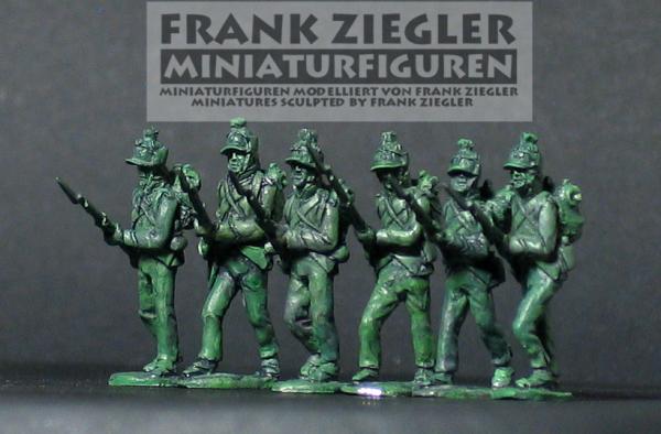 Französische Infanterie (Füsiliere) vorgehend
