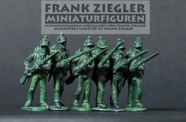 Französische Infanterie (Füsiliere) vorgehend
