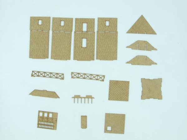 Römischer Limes-Wachturm, 28mm/1:56 - Lasercut