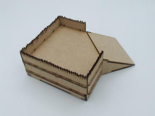 Palisadenwall Eckstellung, 28mm/1:56 - Lasercut