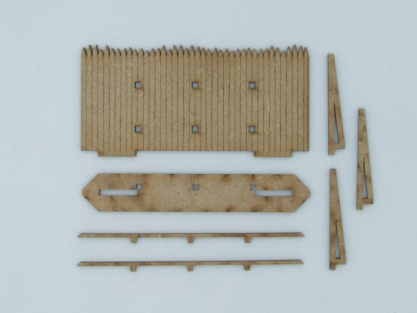 Palisadenwall Tor, 28mm/1:56 - Lasercut