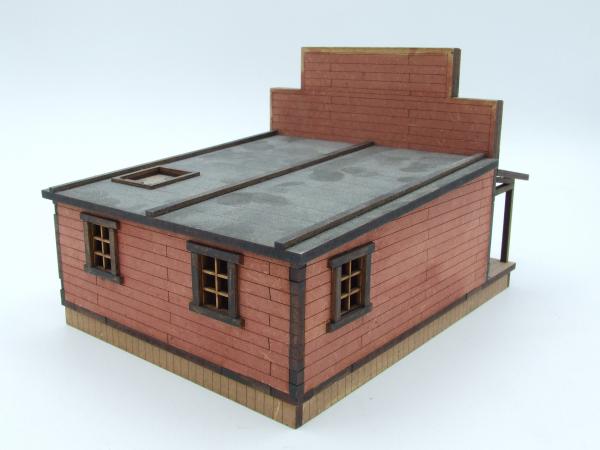 Westernhaus, eingeschossig, Flachdach - 1:56/28mm