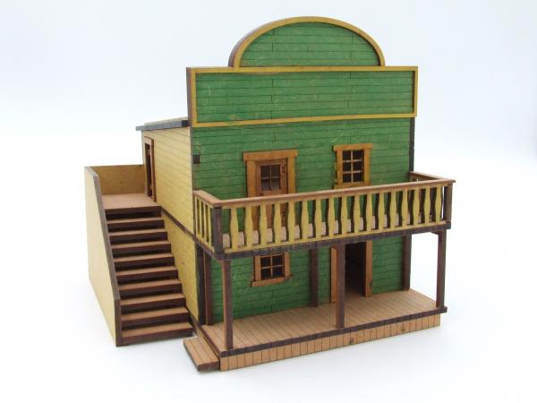 Westernhaus, zweigeschossig, Flachdach - 1:56/28mm