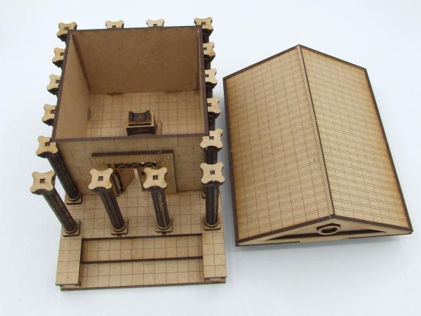 Römischer Tempel, 20mm/1:72 - Lasercut