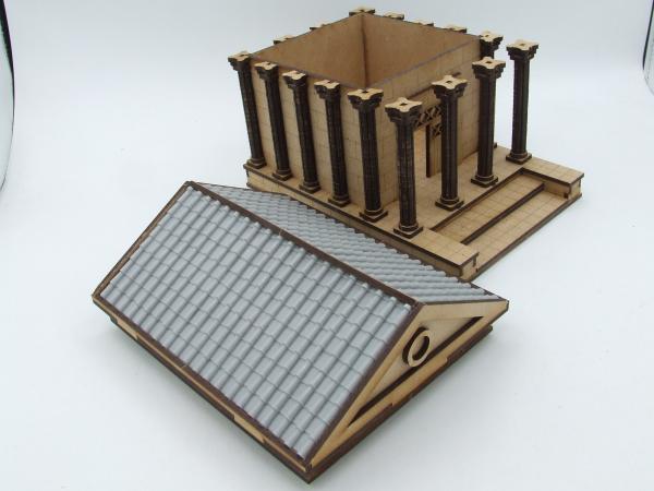 Roman temple, premium kit, 28mm/1:56 - Lasercut - Kopie