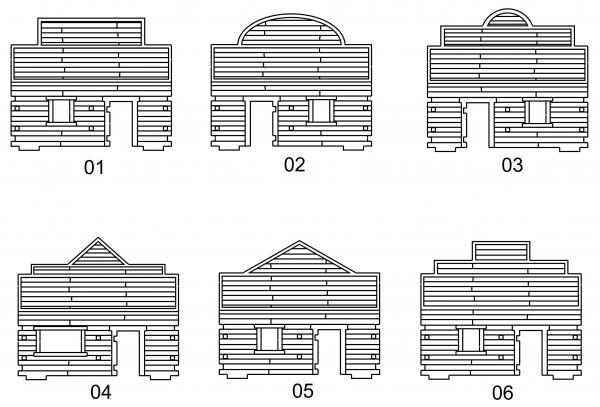 Old west house, two storey, saddleback roof - 1:56/28mm