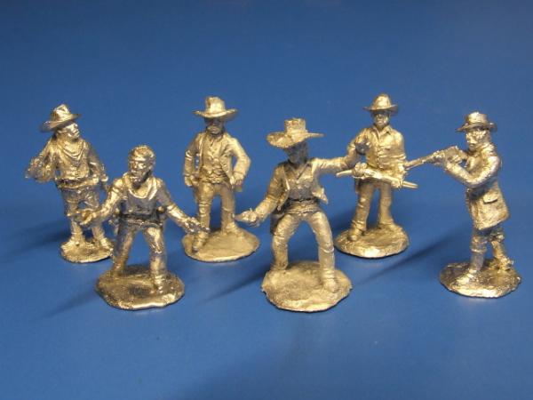Wild West Figuren - 6 Stück 1:56/28mm