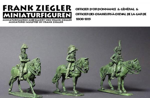 General on horseback with aides - 1:72/20mm