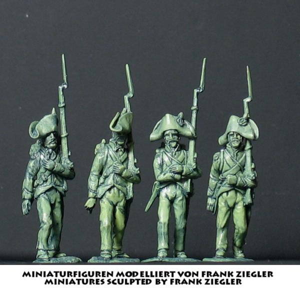 Französische Grenadiere in Kleber Uniform maschierend