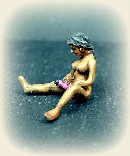 Woman, playing with toy