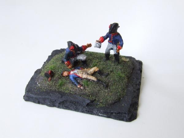 French medics with wounded officer
