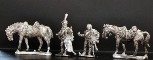 Dismounted French hussars