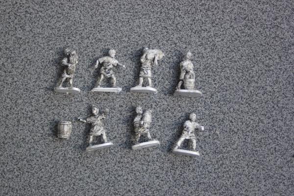 Roman civilians and a Celt, loading a wagon