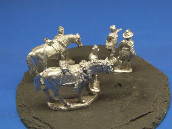 General Lee und General Longstreet, inkl. Pferde mit Pferdehalter