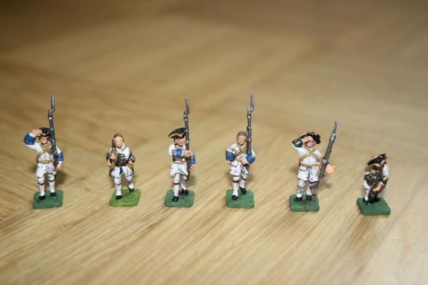 Woodensfeld Französische Infanterie marschierend Set 4