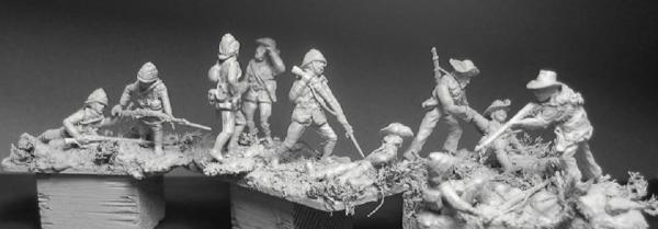 Hand to hand combat between Boers and British