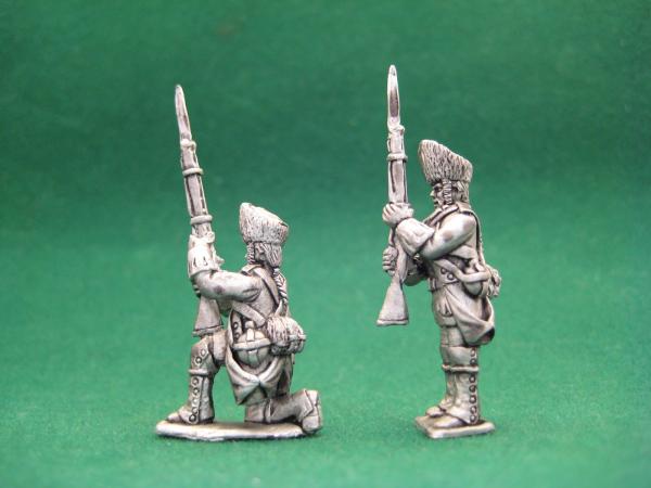 Austrian grenadiers, 7 years war - at ready