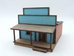 Westernhaus, eingeschossig, Flachdach - 1:72/20mm