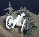 Britische Artillerie mit Neunpfünder-Geschütz 1801-1811