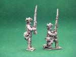 Austrian musketeers, 7 years war - at ready